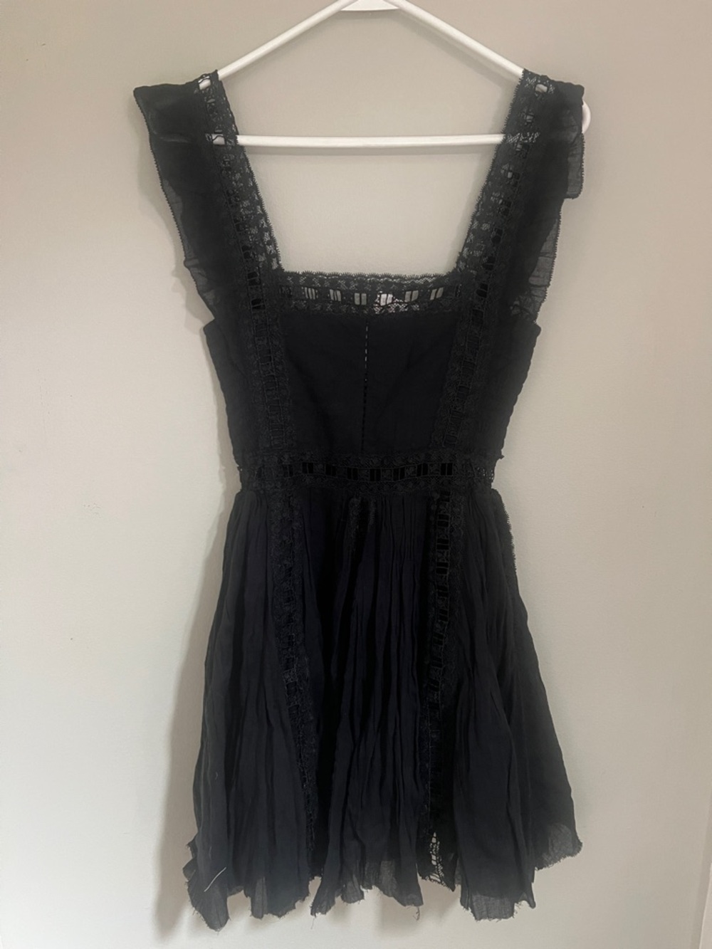Free People Verona Ruffled Sleeve Lace Dress - Picture 3 of 9